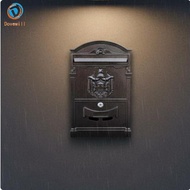 [Dovewill] Lockable Wall Mailbox Weather Resistant Vintage Wall Mailbox Protected Gold
