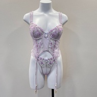 Embroidered Flower Bra Brief Set Sexy Women's Intimates Underwear