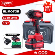 REAIM 800NM High Torque Brushless Cordless Impact Wrench Driver Electric Impact Wrench