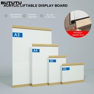 BUTUTU Display Frame, A3/A4/A5 Magnetic Certificate Frame, Wall Mounted Acrylic Transparent Business