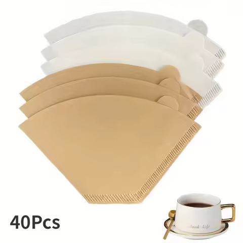40Pcs Cone Coffee Filters Paper Coffee Coffee Filters 2-4 Cups Disposable Pour Over Drip Paper for C