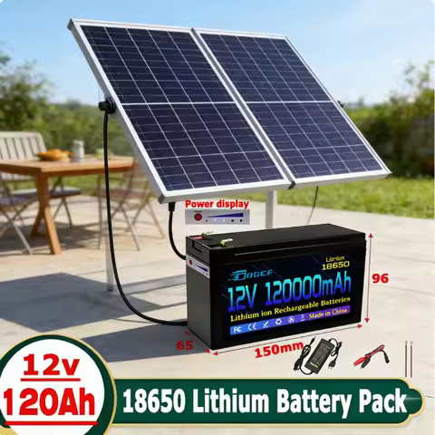 ⚡️⚡️12V 120000mAh 18650 lithium battery for solar energy built-in high current 30A BMS electric vehi