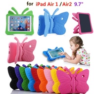 For Apple iPad Air 1 2 Case 2013 2014 Kids Safe Butterfly Stand EVA Rubber Shockproof Rugged Tough C