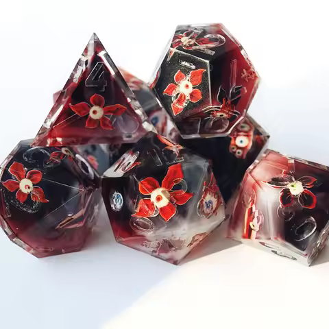 INI PLANET New Design Weird DND Dice Set for TRPG DND COC Board Game Accessories Liquid Core Resin D