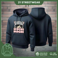 🔥100% Cotton🔥 Mochi Mochi Long Sleeve Hoodie Lelaki Hoodie Perempuan Jaket Lelaki Hoodie Women Hoodi