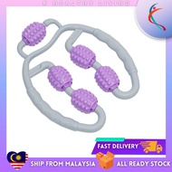 Circular Leg Clamps-360 degree 20 Wheels Foam Roller Shaft Muscle Massager for Leg Neck Hand Arm Mus