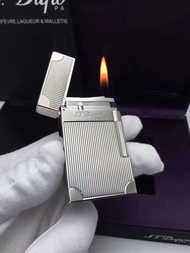 Hộp Quẹt Bật Lửa Dupont Gas Đá Họa Tiết Kẻ Dọc D75 Chặn 4 Góc Cao Cấp (Màu Ngẫu Nhiên) (KHÔNG CHỨA X