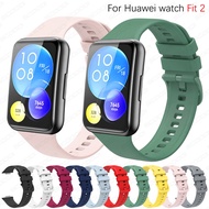 Silicone Band For Huawei Watch Fit 2 Sport Strap Metal Buckle Bracelet Replacement Smartwatch Correa