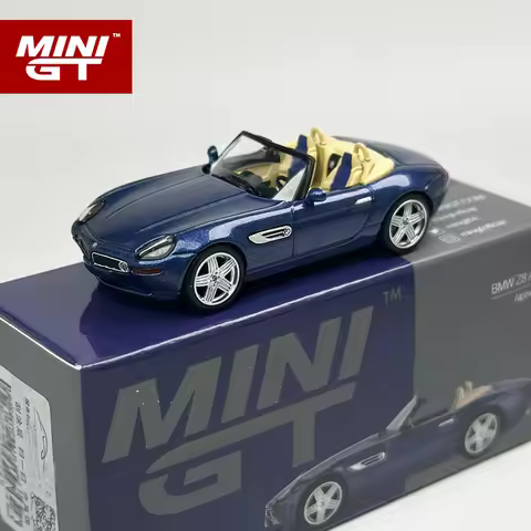 MINIGT 1:64 BMW Z8 Alpina Alpine Blue Alloy Car Model 1082