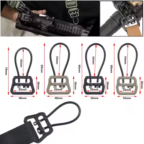 Tactical Wire Loops U Loop Sling Mount Swivel Adapter Hooks Connection Gear Universal Buckle 1" 1.25