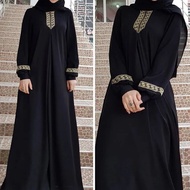 Black Abayas for Women Muslim Luxury Gulf Abaya Dress Dubai Elegant Arabic Turkey Long Dresses Islam