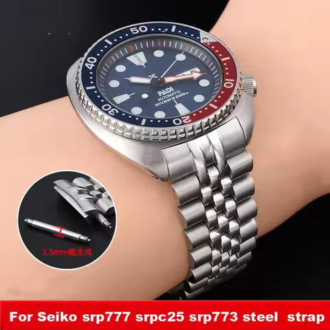Solid Stainless Watch Band For Seiko Abalone Series Turtles Prospex SRPA21 SRP777 SRPC25 SRP773 SRP7