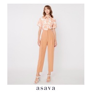 [asava ss23] Alana High-waisted Carrot Pants กางเกงผู้หญิง เอวสูง แต่งจีบหน้า กระเป๋าเฉียง