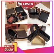 Belt SALE Hot-Selling Levis Levis Wallet Gift Set Men's Short Wallet+Genuine Leather Counter Belt J0WZ