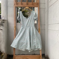 2hand backless floral dress, waist 69cm, length 80cm, code 292