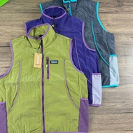 外國預訂 3色選 Patagonia 刺繡logo 機能拉鍊口袋 拼摺款背心外套