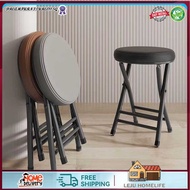 LEJU Folding Stool, Household Circular Stool, Fashionable And Thickened Nordic Living Room, Circular