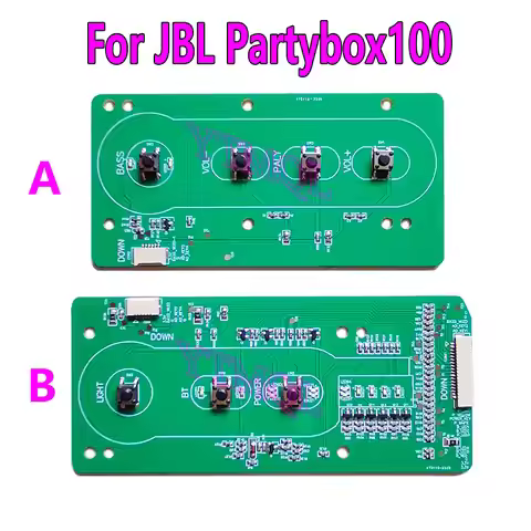 1pcs New Key Switch Button Board Power Light play keyboard For JBL Partybox100 Party box 100 Connect