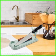 Knives Holders Kitchen Knives Storage Sharpener 2 in 1 Knives Sharpener Organizer Anti-Slip Knives B