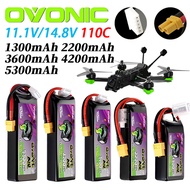 OVONIC Air Rebel 110C 3S (11.1V) 4S (14.8V) 1300‑5300mAh with XT60 plug Lipo Battery for RC Fixed-Wi