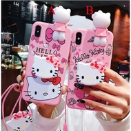 OPPO R9 R9S R11 R11S R15 R17 Plus Phone TPU Case Cover HelloKitty Doll Lanyard