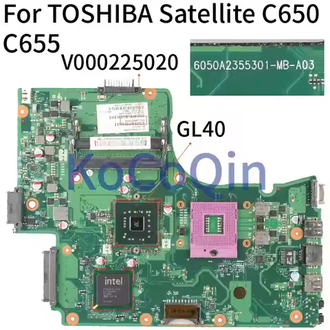 For Toshiba Satellite C650/C655 Notebook Mainboard 6050A2355301-MB-A03 GL40 DDR3 Laptop Motherboard 