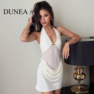 DUNEA Women's Backless Halter Cami Dress