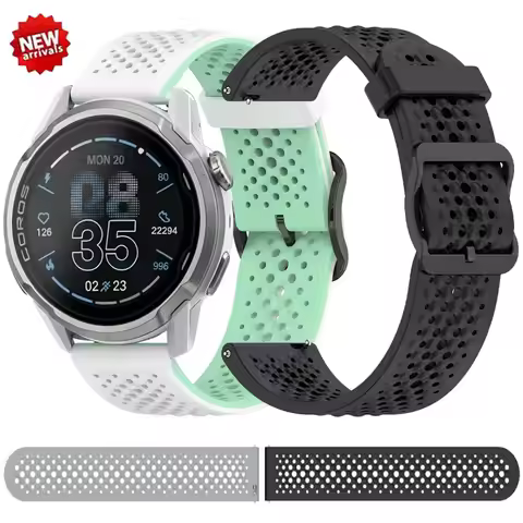 22mm 20mm Silicone Strap For COROS APEX 4 42mm/APEX 2/2 Pro Breathable Comfortable Replacement Watch