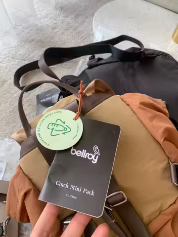 Bellroy Cinch Minipack 9L Water-Resistant Lightweight Mini Backpack Casual Daypack Unisex Outdoor Tr
