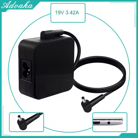 19V 3.42A 65W ADP-65GD D 4.5x3.0mm AC Adapter Laptop Charger For MSI Modern 14 B10M B10MW B10RAS B10