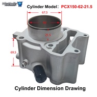 บล็อกถังเซรามิคสำหรับ PCX150/VIO & Click150/ADV150เจาะ Up59mm/62Mm/63Mm/64Mm/65Mm/66Mm