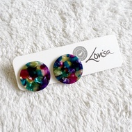 Lovisa Retro Round Colourful Resin Earring | Subang Fesyen 耳环