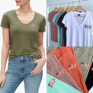 Women's Short Sleeve V-Neck Logo T-Shirt V Neck T Shirt Women