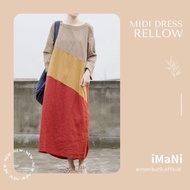 Imani Butik | Fashion Wanita / Midi Dress Rellow / Dress Muslimah / Gaun Hijab | Imani Butik
