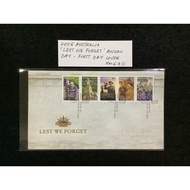 2008 Australia ‘Lest We Forget’ Anzac Day First Day Cover