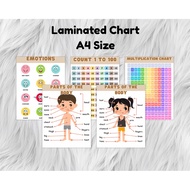 EDUCATIONAL CHART | Laminated Chart | A4 Size