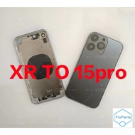 Diy Iphone XR Housing Like 15pro Back Cover For iPhone XR battery midframe replacement XR like 15 PRO XR Up to 15PRO frame