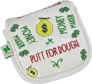 Foretra – Putt for Dough - Money Maker White Golf Putter Headcover Quality PU Leather Magnetic Closure for Square Mallet Style Putters Scotty Cameron Odyssey Taylormade Ping