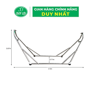 KHUNG VÕNG XẾP DUY LỢI THÉP - CỠ NHỎ (KHÔNG BAO GỒM VÕNG LƯỚI) - TẶNG 10 MÓC ÁO KÉP NHỰA CAO CẤP DUY