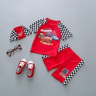 Year Car Boys Split Swimsuit Suit Wang Wang Team Anime Children Sunscreen Swimsuit Quick-Drying Car 