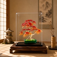 Acrylic Display Case Dustproof Showcase for LEGO 10348 Red Maple Bonsai Transparent Box