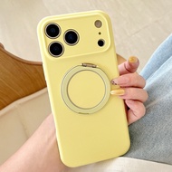 360 Rotating Bracket Suitable for 17 Phone Case Magnetic Liquid Silicone 16promax Shock-resistant 15