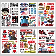 1 SET Universal Sponsors Logo Motorcycle Sticker Decor Motor Bike Scooter Body Windshield Fender Hel