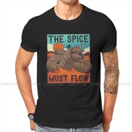 Dune Chronicles Sci-Fi Movie Men's TShirt The Spice Must Flow Sandworm Riding Fashion T Shirt Haraju