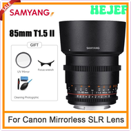 HEJEF Samyang 85mm T1.5 II Cine Lens Wide-angle Full-Frame Manual Lenses For Canon M Canon RF SLR Micro SLR Camera lens GNETR
