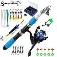 ✲Sougayilang Fishing Rod Full Kits with AK200 Spinning Reel and 100m Fishing Line and Lure Set T sM