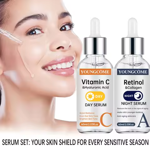 Vitamin C Retinol Serum - Day Vitamin C / Night Retinol -Brightening & Tightens skin - Suitable for
