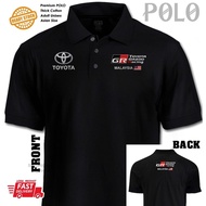 เสื้อยืดคอโปโลมีปกเสื้อแข่ง Toyota Gazoo Vios GR Supra TRD