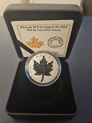 2023 年 下陷1盎司精鑄楓葉銀幣