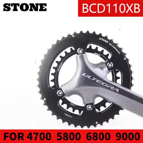 Stone 110bcd Double Chainring for S himano 4700 5800 6800 9000 for Rotor 4 Bolts Road Bike 52 36T 53